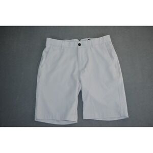 Dunning Golf Mens 30 Performance Stretch Flat Front 5 Pocket Shorts Light Gray